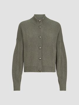 Brunello Cucinelli Women's Cashmere English Rib Cardigan with Monili