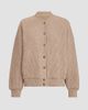 Brunello Cucinelli Women's Cashmere English Rib Knit Bomber Jacket with Thermore Padding - 1