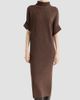 Brunello Cucinelli Women's Cashmere Rib Knit Mock Neck Dress - 3