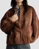Brunello Cucinelli Women's Cashmere Shearling Bomber Jacket with Monili - 5