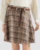 Brunello Cucinelli Women's Comfort Checked Wool and Alpaca Mini Circle Skirt - 2