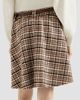 Brunello Cucinelli Women's Comfort Checked Wool and Alpaca Mini Circle Skirt - 3