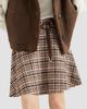 Brunello Cucinelli Women's Comfort Checked Wool and Alpaca Mini Circle Skirt - 4