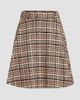 Brunello Cucinelli Women's Comfort Checked Wool and Alpaca Mini Circle Skirt - 7