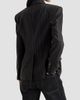 Brunello Cucinelli Women's Comfort Virgin Wool Dazzling Chalk Stripe Blazer with Monili - 4