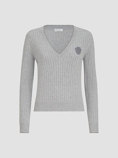 Brunello Cucinelli Women's Cotton Ribbed Sweater