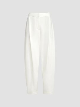 Brunello Cucinelli Women's Cotton Smooth French Terry Pleated Track Trousers