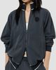 Brunello Cucinelli Women's Cotton Smooth French Terry Sweatshirt with Zip and Logo - 4