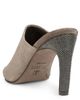 Brunello Cucinelli Women's Curved Monili 80MM Suede Mules - 3