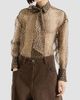 Brunello Cucinelli Women's Dapple Silk Organza Shirt with Neck Tie - 2