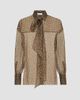 Brunello Cucinelli Women's Dapple Silk Organza Shirt with Neck Tie - 7