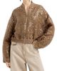 Brunello Cucinelli Women's Dazzling Cascade Embroidery Bomber Jacket in Crispy Silk - 2