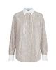 Brunello Cucinelli Women's Dazzling Stripes Shirt in Cotton Poplin - 1