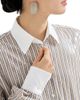 Brunello Cucinelli Women's Dazzling Stripes Shirt in Cotton Poplin - 4