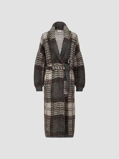 Brunello Cucinelli Women's Dazzling Tartan Double Knit Coat