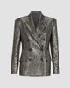 Brunello Cucinelli Women's Dazzling Texture Embroidery Blazer in Virgin Wool Flannel - 1