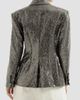 Brunello Cucinelli Women's Dazzling Texture Embroidery Blazer in Virgin Wool Flannel - 4