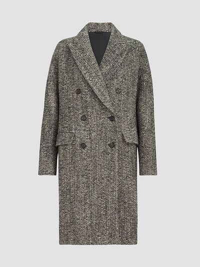 Brunello Cucinelli Women's Dazzling Virgin Wool and Alpaca Chevron Coat