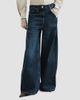 Brunello Cucinelli Women's Denim Wide Jeans with Monili - 2