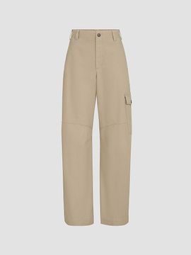 Brunello Cucinelli Women's Délavé Cotton Canvas Cargo Barrel Trousers With Monili