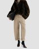 Brunello Cucinelli Women's Délavé Cotton Canvas Cargo Barrel Trousers With Monili - 6