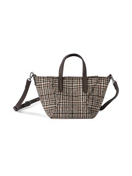 Brunello Cucinelli Women's Duo Mini Top Handle Bag in Water Resistant Alpaca and Wool