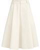 Brunello Cucinelli Women's Dyed Cotton and Wool Wrinkled Denim Full Skirt with Monili - 1