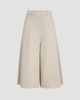 Brunello Cucinelli Women's Dyed Denim Wide Cropped Trousers with Monili - 7