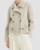 Brunello Cucinelli Women's Fuzzy Shearling Pea Coat - 2