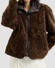 Brunello Cucinelli Women's Fuzzy Shearling Reversible Outerwear Coat with Monili - 2