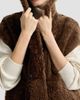 Brunello Cucinelli Women's Fuzzy Shearling Reversible Vest with Monili - 4