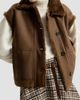 Brunello Cucinelli Women's Fuzzy Shearling Reversible Vest with Monili - 5