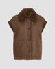 Brunello Cucinelli Women's Fuzzy Shearling Reversible Vest with Monili - 7
