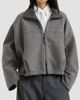 Brunello Cucinelli Women's Hand-Crafted Bomber Jacket in Virgin Wool Double Cloth with Shiny Zipper Pull - 3