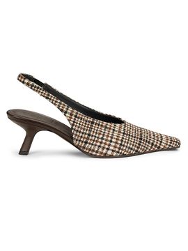 Brunello Cucinelli Women's Houndstooth Alpaca-Blend Slingback Pumps