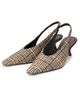 Brunello Cucinelli Women's Houndstooth Alpaca-Blend Slingback Pumps - 2