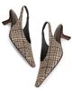 Brunello Cucinelli Women's Houndstooth Alpaca-Blend Slingback Pumps - 6