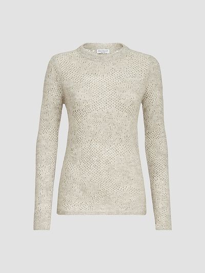 Brunello Cucinelli Women's Lace Flowers Sweater