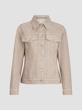 Brunello Cucinelli Women's Lamé Denim Four-pocket Outerwear Jacket with Monili