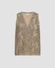 Brunello Cucinelli Women's Linen and Cotton Dazzling Cacao Leaves Embroidery Top - 1