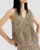 Brunello Cucinelli Women's Linen and Cotton Dazzling Cacao Leaves Embroidery Top - 4
