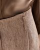 Brunello Cucinelli Women's Linen Denim Pleated A-line Trousers with Monili - 4