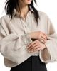 Brunello Cucinelli Women's Linen Shirt with Dazzling Cascade Cuffs - 4