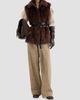 Brunello Cucinelli Women's Lux Shearling Vest with Nappa Leather Belt and Monili - 2