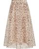 Brunello Cucinelli Women's Lynx Print Silk Organza Pleated Skirt - 7