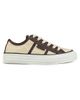 Brunello Cucinelli Women's Micro Leather-Trim Raffia Low-Top Sneakers - 8
