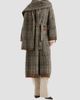 Brunello Cucinelli Women's Mohair and Wool Prince of Wales Double Knit Coat with Scarf - 2