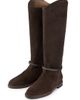 Brunello Cucinelli Women's Monili-Beaded Suede Riding Boots - 2
