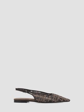 Brunello Cucinelli Women's Monili-Embroidered Check Flats