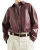 Brunello Cucinelli Women's Nappa Leather Outerwear Jacket with Drawstring and Monili - 2